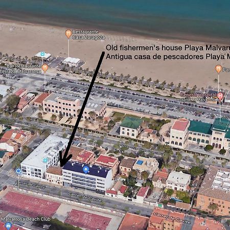 Old Fisherman'S House In Malvarrosa Beach Valência Exterior foto